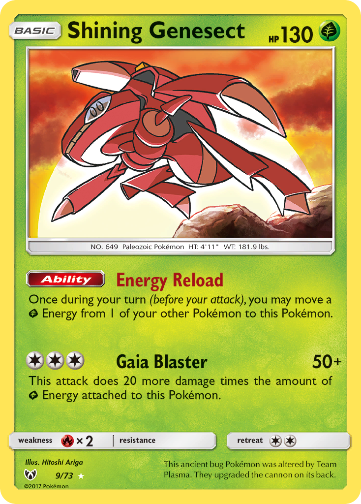 Shining Genesect (9/73) [Sun & Moon: Shining Legends] | Exor Games Dartmouth