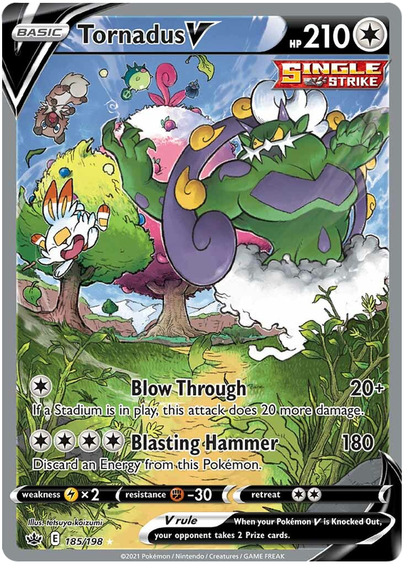 Tornadus V (185/198) [Sword & Shield: Chilling Reign] | Exor Games Dartmouth