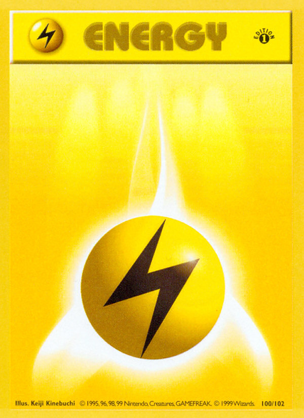 Lightning Energy (100/102) (Shadowless) [Base Set 1st Edition] | Exor Games Dartmouth