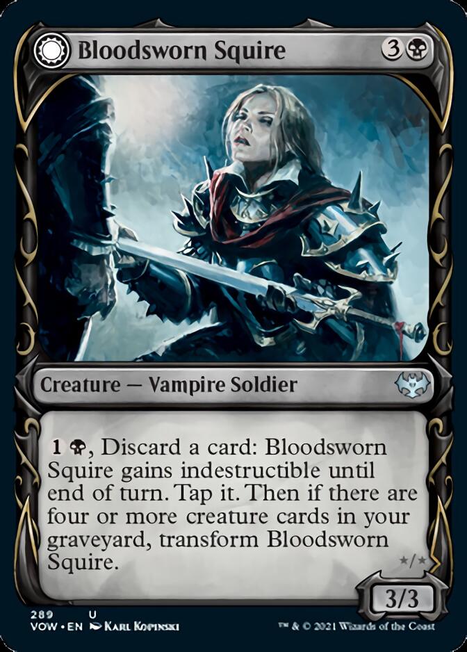 Bloodsworn Squire // Bloodsworn Knight (Showcase Fang Frame) [Innistrad: Crimson Vow] | Exor Games Dartmouth