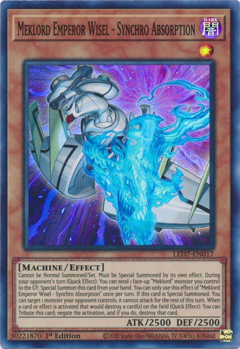 Meklord Emperor Wisel - Synchro Absorption [LED7-EN017] Super Rare | Exor Games Dartmouth