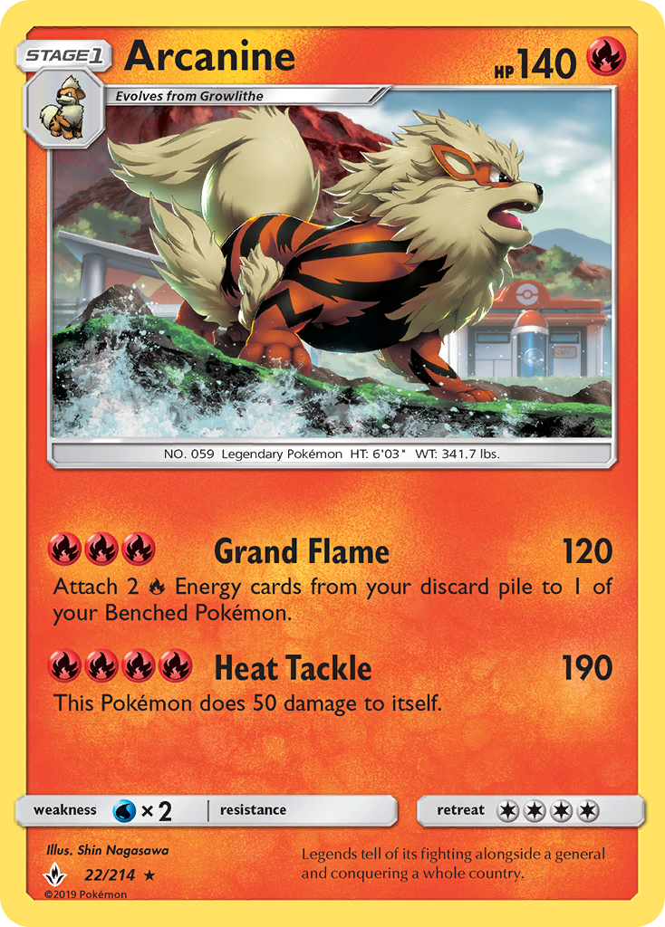 Arcanine (22/214) [Sun & Moon: Unbroken Bonds] | Exor Games Dartmouth