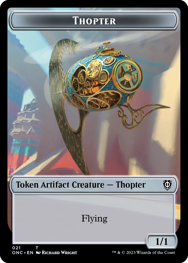 Myr // Thopter Double-Sided Token [Phyrexia: All Will Be One Commander Tokens] | Exor Games Dartmouth