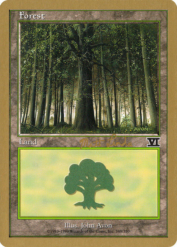 Forest (ml349) (Matt Linde) [World Championship Decks 1999] | Exor Games Dartmouth