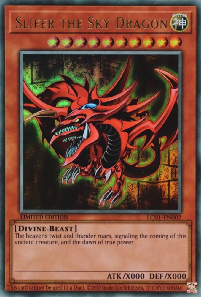 Slifer the Sky Dragon (25th Anniversary) [LC01-EN002] Ultra Rare | Exor Games Dartmouth