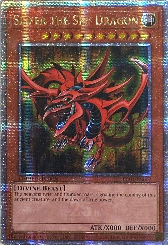 Slifer the Sky Dragon (25th Anniversary) [LC01-EN002] Quarter Century Secret Rare | Exor Games Dartmouth