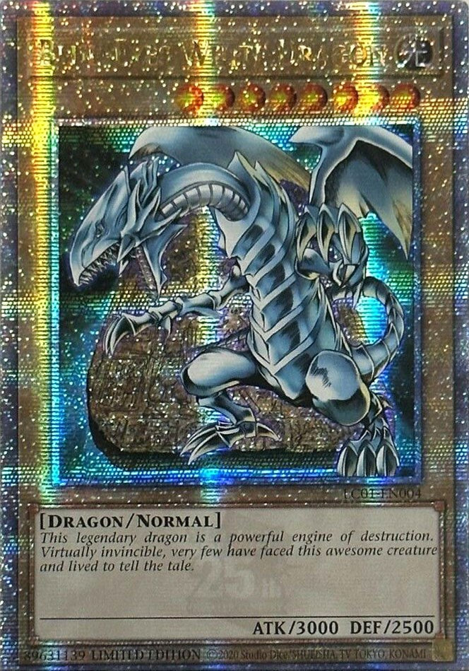 Blue-Eyes White Dragon (25th Anniversary) [LC01-EN004] Quarter Century Secret Rare | Exor Games Dartmouth