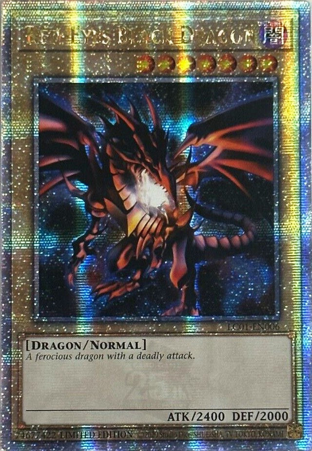 Red-Eyes Black Dragon (25th Anniversary) [LC01-EN006] Quarter Century Secret Rare | Exor Games Dartmouth