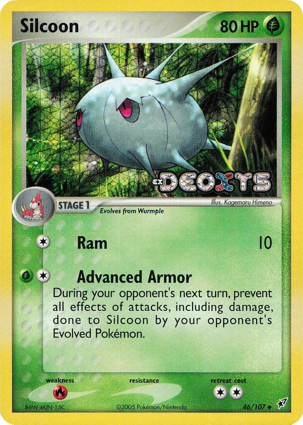 Silcoon (46/107) (Stamped) [EX: Deoxys] | Exor Games Dartmouth