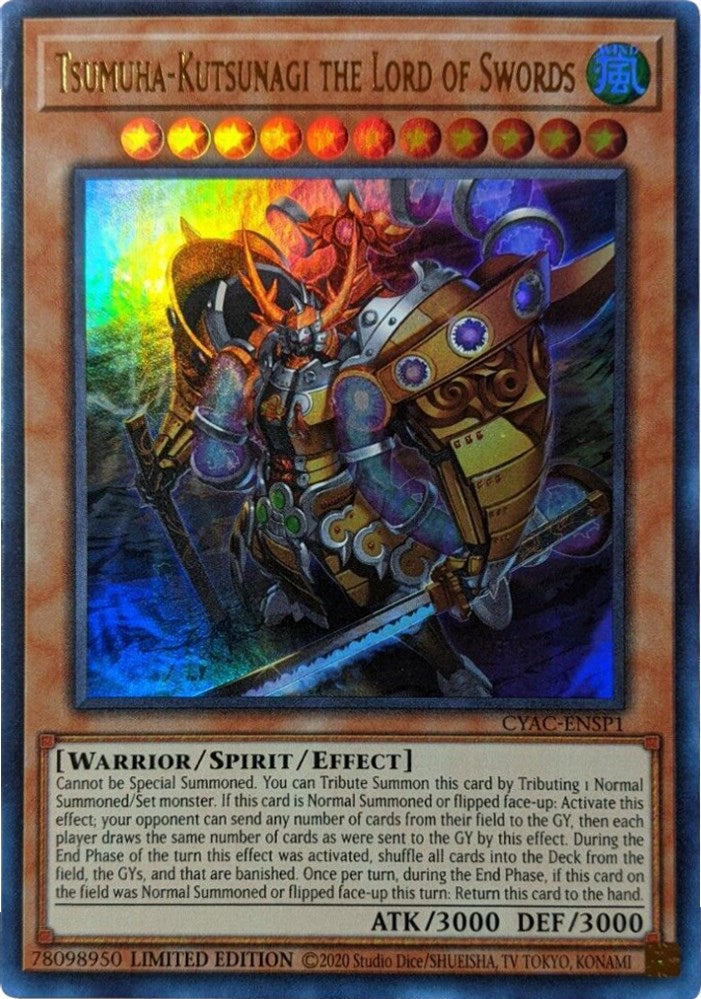 Tsumuha-Kutsunagi the Lord of Swords [CYAC-ENSP1] Ultra Rare | Exor Games Dartmouth