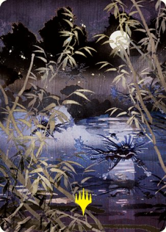 Swamp Art Card (Gold-Stamped Signature) [Kamigawa: Neon Dynasty Art Series] | Exor Games Dartmouth