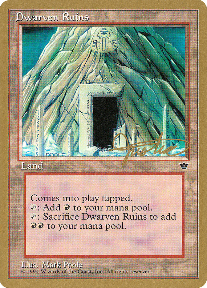 Dwarven Ruins (Mark Justice) [Pro Tour Collector Set] | Exor Games Dartmouth