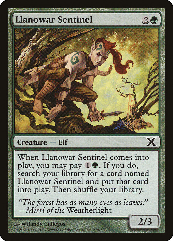 Llanowar Sentinel [Tenth Edition] | Exor Games Dartmouth