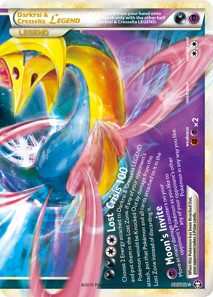 Darkrai & Cresselia LEGEND (100/102) [HeartGold & SoulSilver: Triumphant] | Exor Games Dartmouth