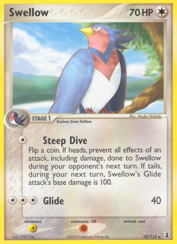 Swellow (32/113) [EX: Delta Species] | Exor Games Dartmouth