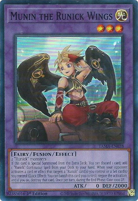 Munin the Runick Wings [TAMA-EN038] Super Rare | Exor Games Dartmouth