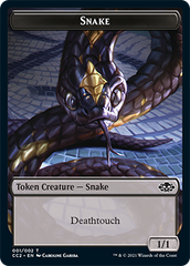 Snake // Zombie Double-sided Token [Commander Collection: Black Tokens] | Exor Games Dartmouth