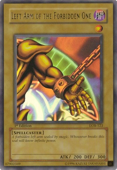 Left Arm of the Forbidden One [LOB-123] Ultra Rare | Exor Games Dartmouth