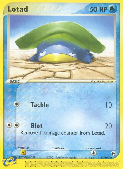 Lotad (67/100) [EX: Sandstorm] | Exor Games Dartmouth