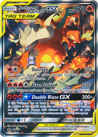 Reshiram & Charizard GX (SM201) (Jumbo Card) [Sun & Moon: Black Star Promos] | Exor Games Dartmouth