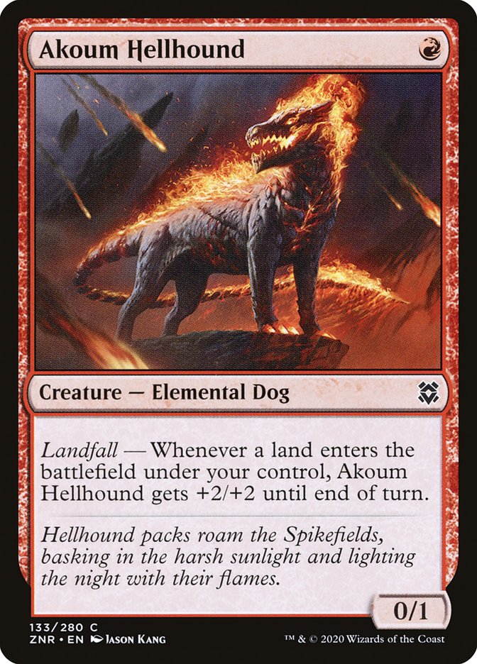 Akoum Hellhound [Zendikar Rising] | Exor Games Dartmouth