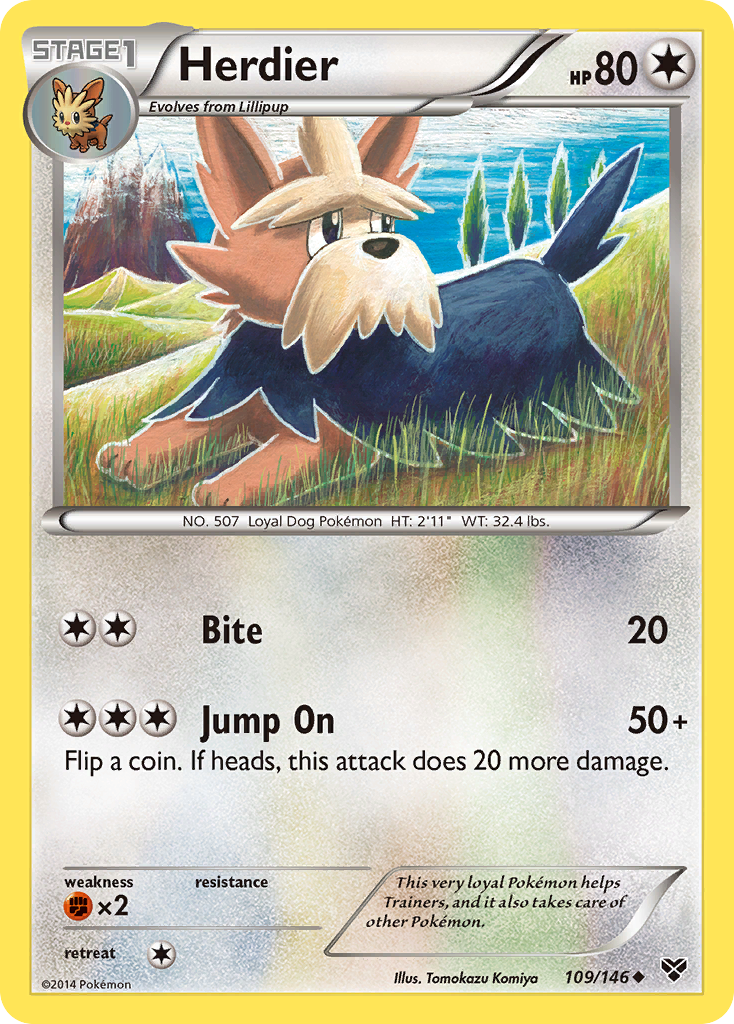 Herdier (109/146) [XY: Base Set] | Exor Games Dartmouth