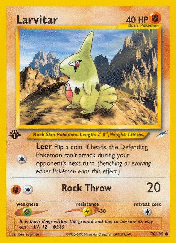 Larvitar (70/105) [Neo Destiny 1st Edition] | Exor Games Dartmouth