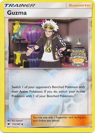 Guzma (115/147) (League Promo) [Sun & Moon: Burning Shadows] | Exor Games Dartmouth