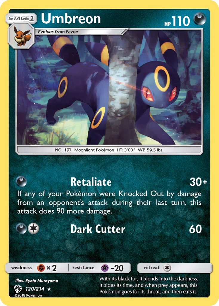 Umbreon (120/214) (Cosmos Holo) (Blister Exclusive) [Sun & Moon: Lost Thunder] | Exor Games Dartmouth