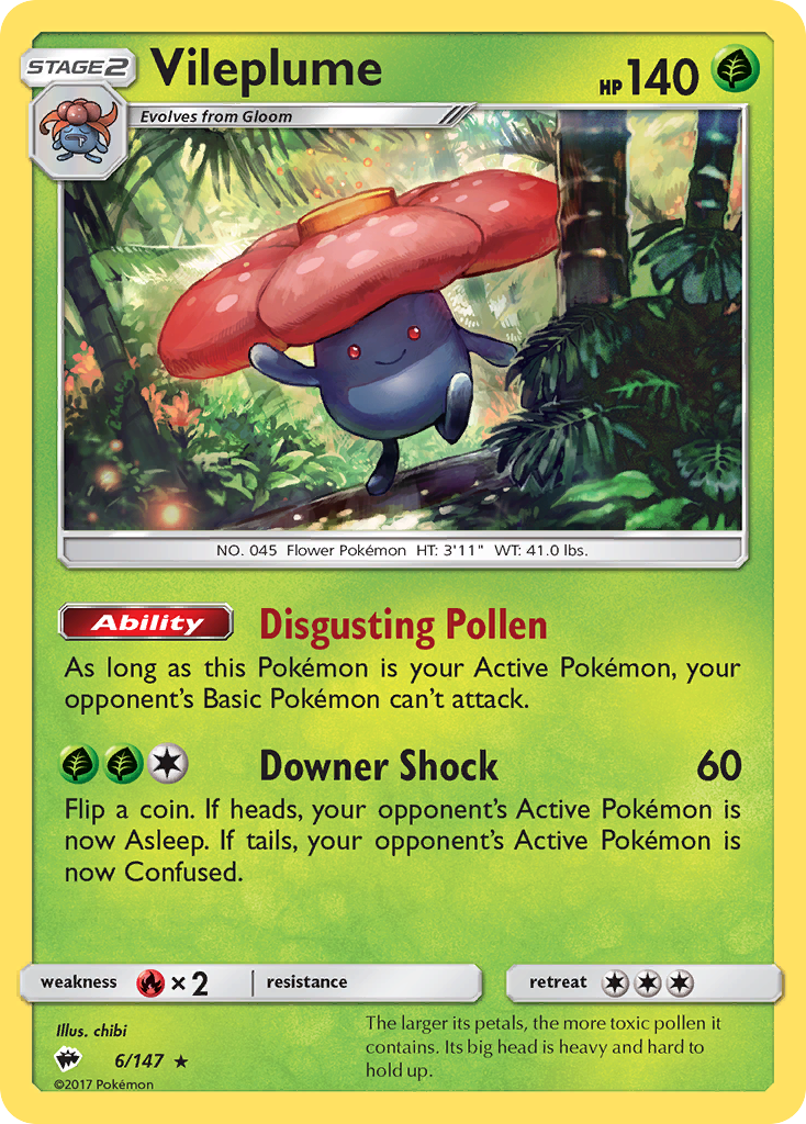 Vileplume (6/147) [Sun & Moon: Burning Shadows] | Exor Games Dartmouth