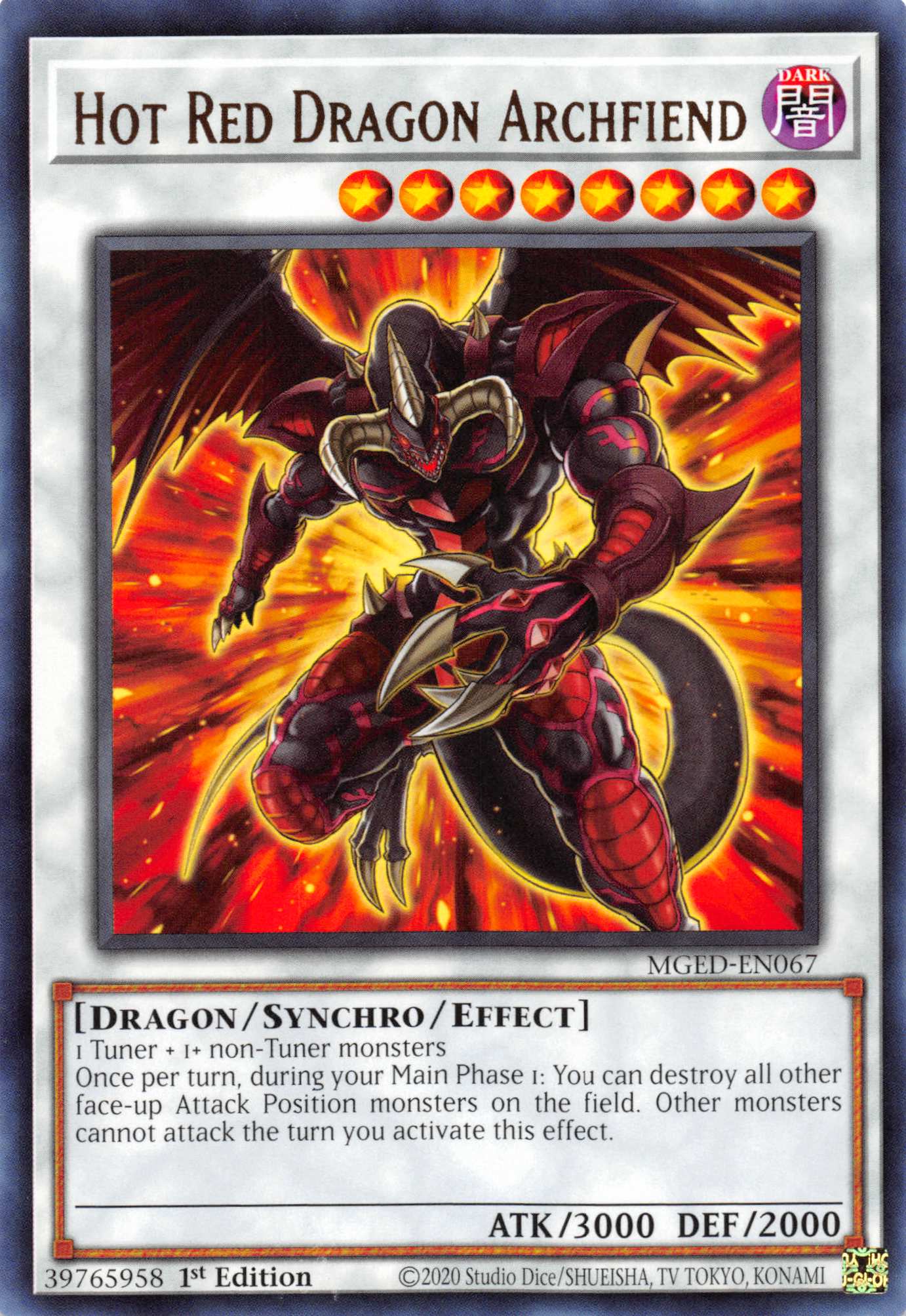 Hot Red Dragon Archfiend [MGED-EN067] Rare | Exor Games Dartmouth
