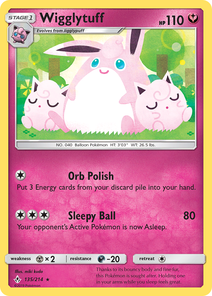 Wigglytuff (135/214) [Sun & Moon: Unbroken Bonds] | Exor Games Dartmouth