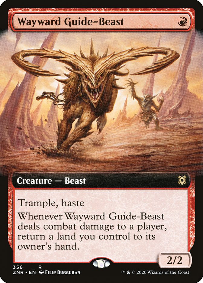 Wayward Guide-Beast (Extended Art) [Zendikar Rising] | Exor Games Dartmouth