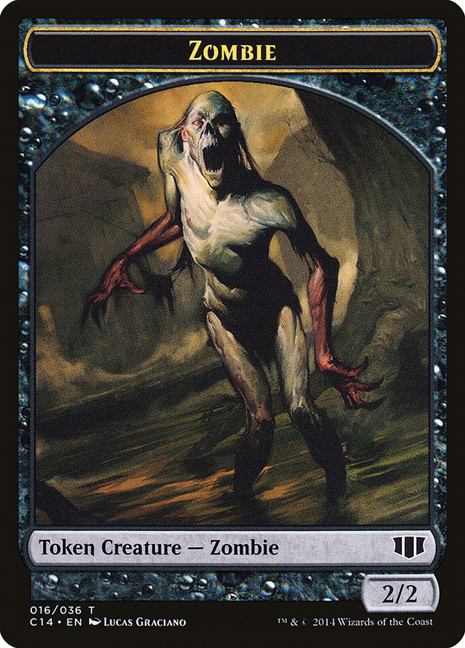 Demon (013/036) // Zombie (016/036) Double-sided Token [Commander 2014 Tokens] | Exor Games Dartmouth