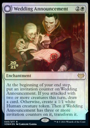 Wedding Announcement // Wedding Festivity [Innistrad: Crimson Vow Prerelease Promos] | Exor Games Dartmouth