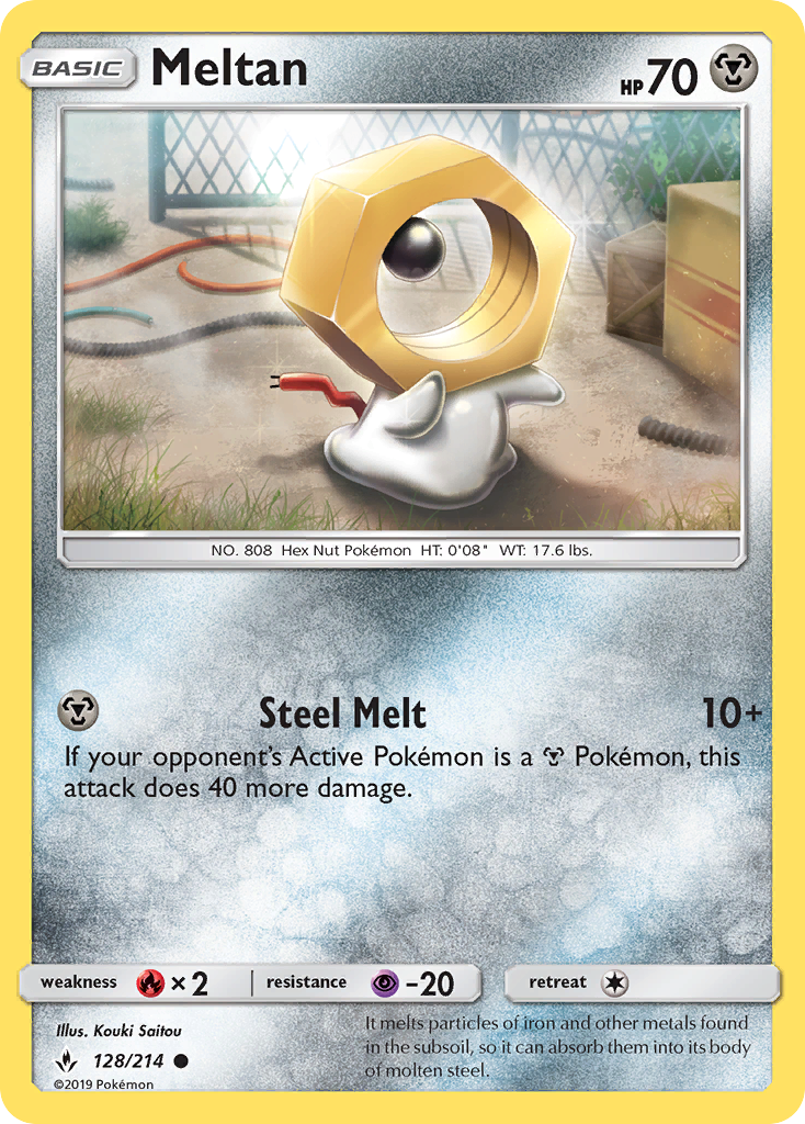 Meltan (128/214) [Sun & Moon: Unbroken Bonds] | Exor Games Dartmouth