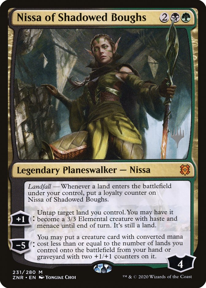 Nissa of Shadowed Boughs (Promo Pack) [Zendikar Rising Promos] | Exor Games Dartmouth