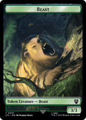 Beast // Treefolk Double Sided Token [The Lord of the Rings: Tales of Middle-Earth Commander Tokens] | Exor Games Dartmouth