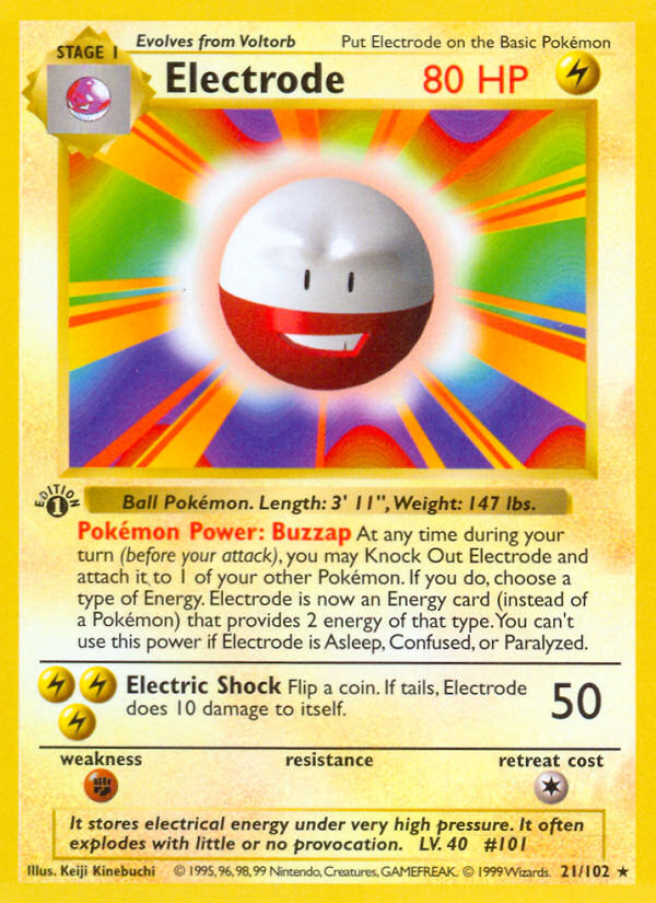 Electrode (21/102) (Shadowless) [Base Set 1st Edition] | Exor Games Dartmouth