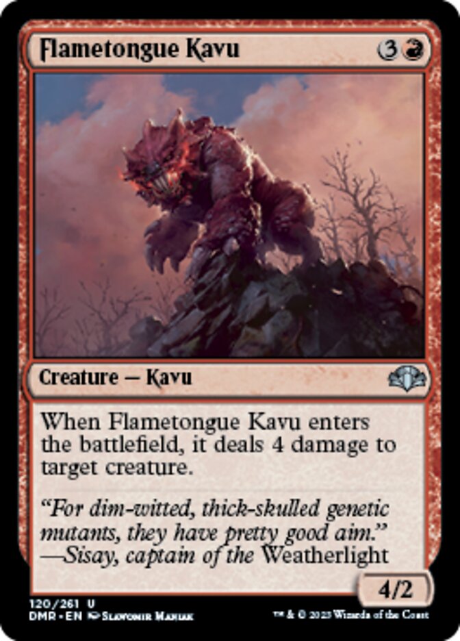 Flametongue Kavu [Dominaria Remastered] | Exor Games Dartmouth