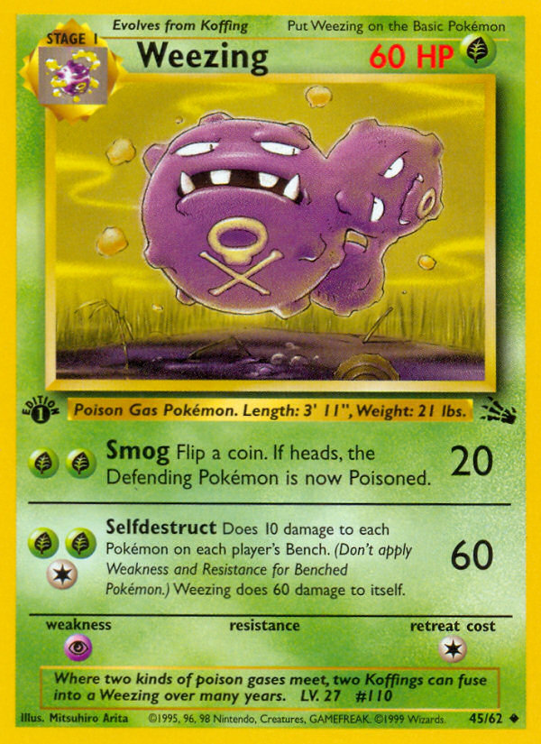 Weezing (45/62) [Fossil 1st Edition] | Exor Games Dartmouth