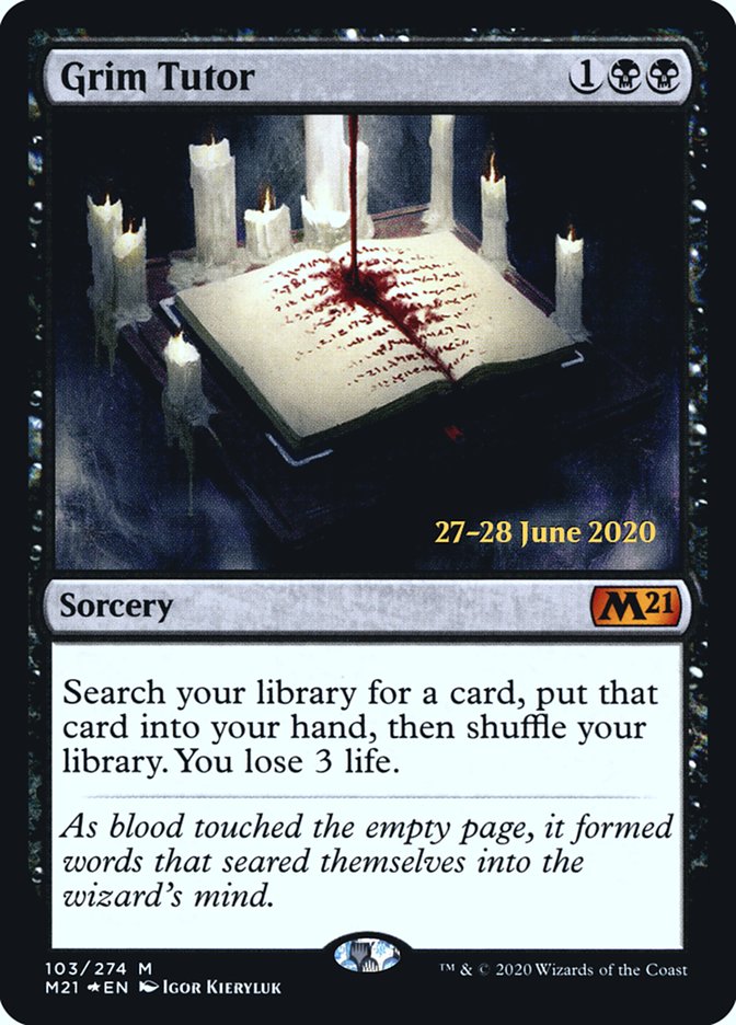 Grim Tutor  [Core Set 2021 Prerelease Promos] | Exor Games Dartmouth