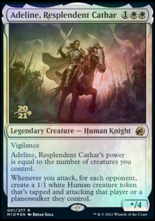 Adeline, Resplendent Cathar [Innistrad: Midnight Hunt Prerelease Promos] | Exor Games Dartmouth