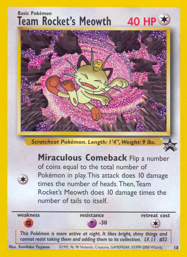 Team Rocket's Meowth (18) [Wizards of the Coast: Black Star Promos] | Exor Games Dartmouth