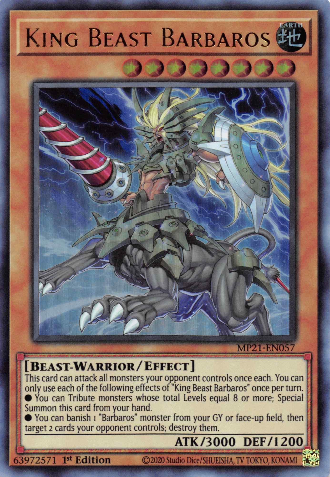 King Beast Barbaros [MP21-EN057] Ultra Rare | Exor Games Dartmouth