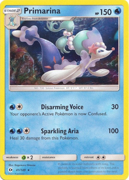 Primarina (41/149) (Water Web Holo) [Sun & Moon: Base Set] | Exor Games Dartmouth