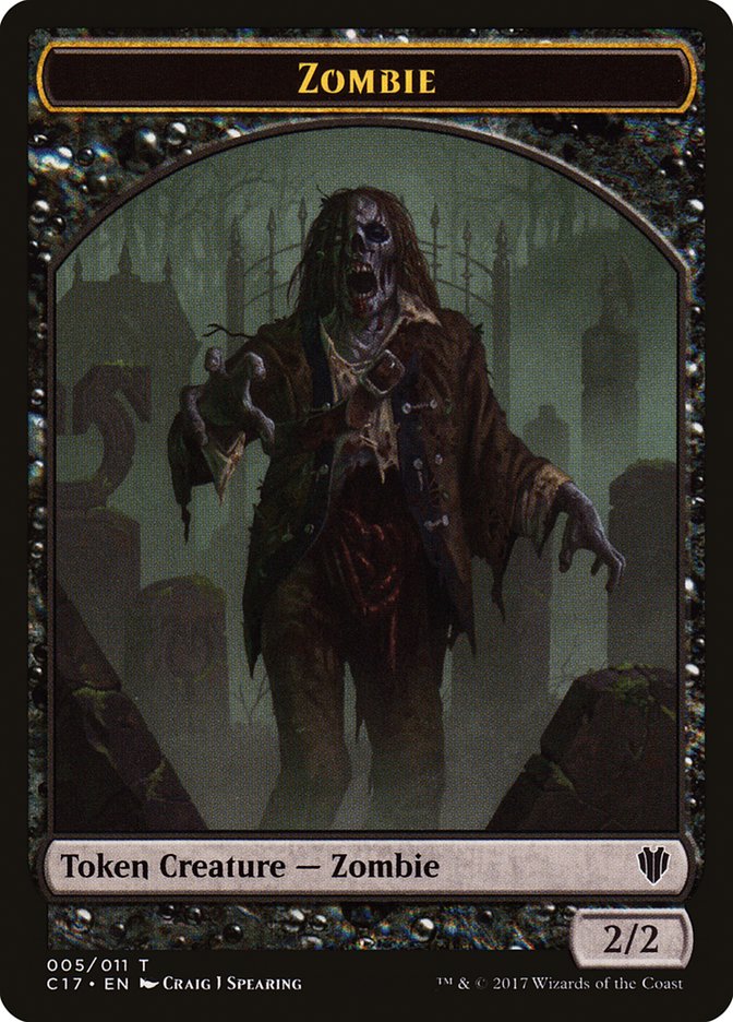 Vampire // Zombie Double-sided Token [Commander 2017 Tokens] | Exor Games Dartmouth