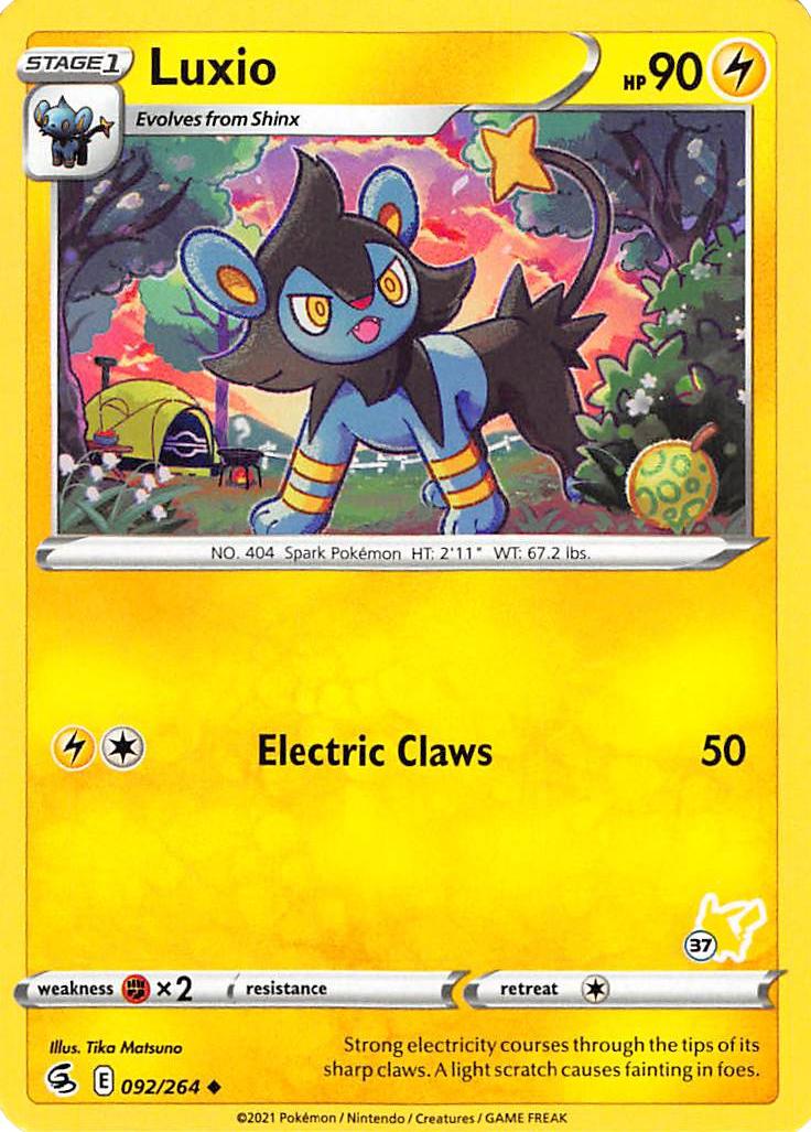 Luxio (092/264) (Pikachu Stamp #37) [Battle Academy 2022] | Exor Games Dartmouth