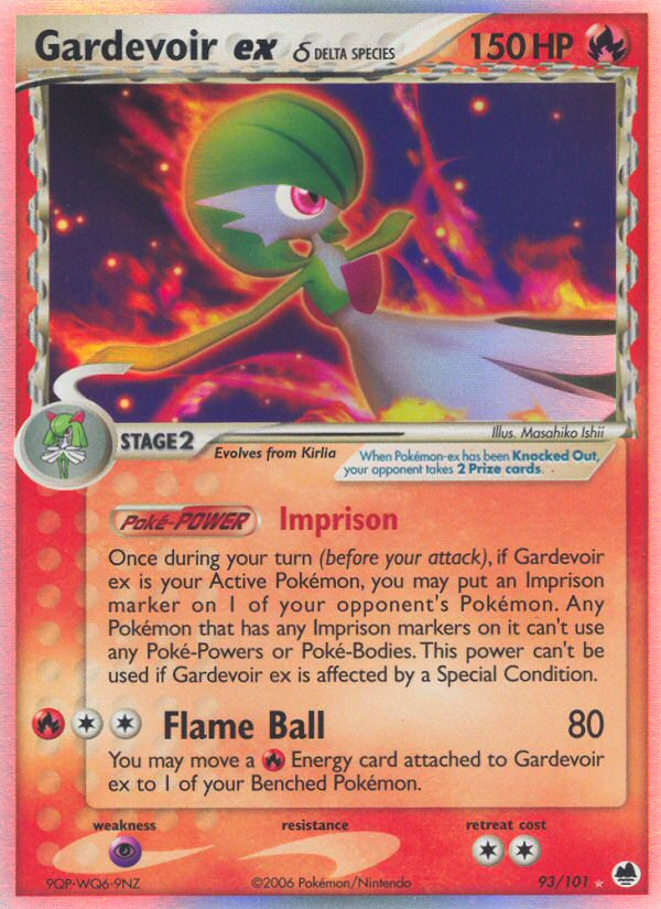 Gardevoir ex (93/101) (Delta Species) [EX: Dragon Frontiers] | Exor Games Dartmouth