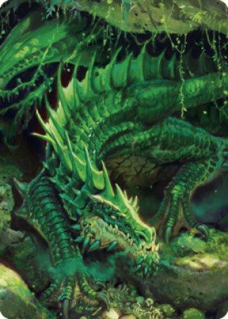 Lurking Green Dragon Art Card [Commander Legends: Battle for Baldur's Gate Art Series] | Exor Games Dartmouth